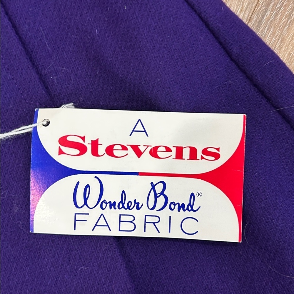 Vintage Stevens Fabrics Wool Skirt Girls Size 24/5 wonder bond fabric 85%Wool - Picture 5 of 15